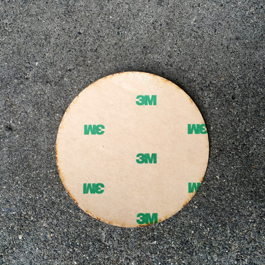 NW Circle Wood Sticker Maple