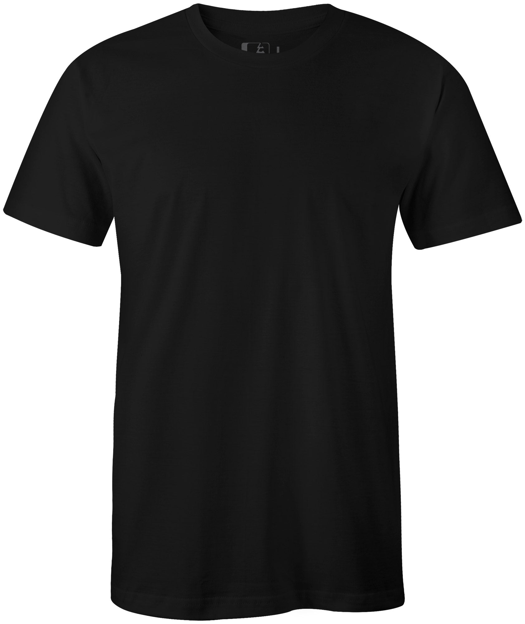 black t shirt front and back